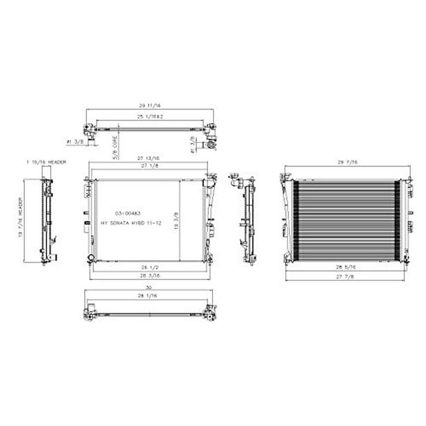 TYC 13249 Replacement Radiator TYC 13249 Replacement Radiator